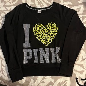 VS PINK old school vintage crew neck. Rhinestones in tact in great condition!